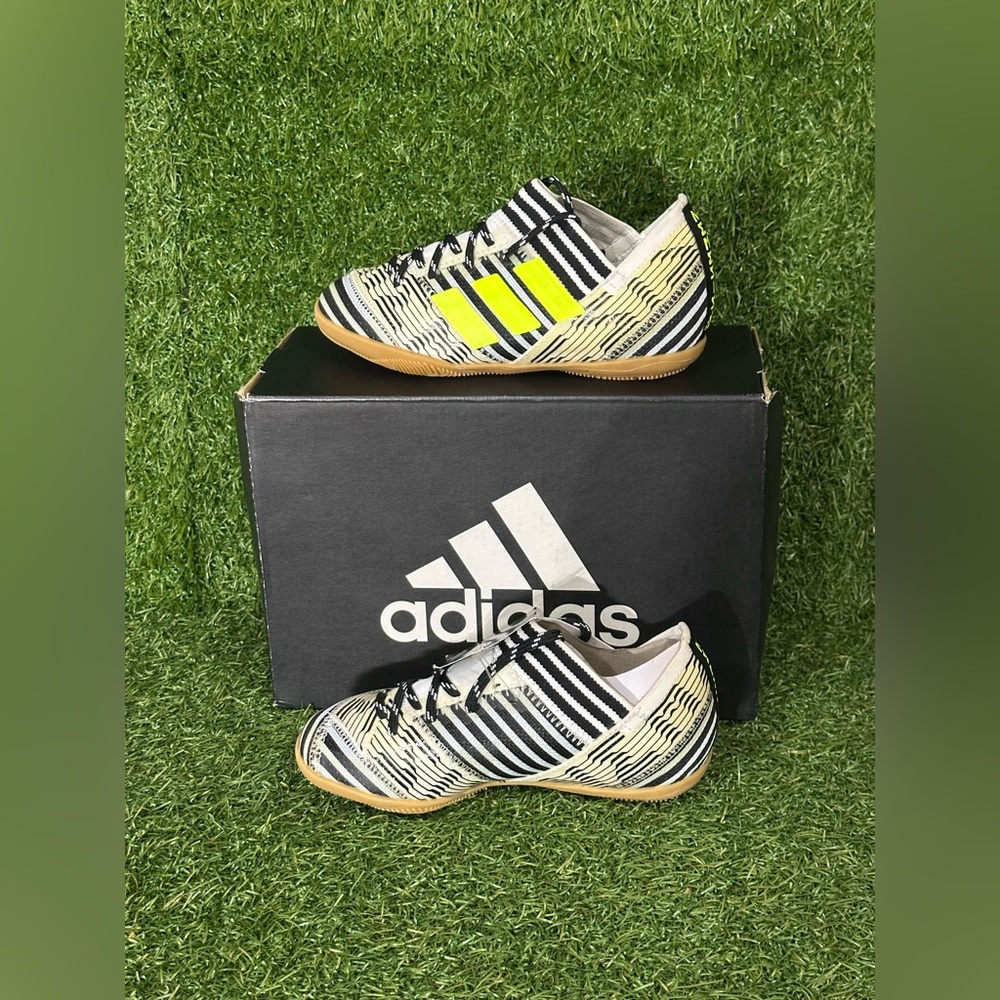 ADIDAS NEMEZIZ TANGO 17.3 INDOOR SOCCER SHOES, SIZE 11C KIDS , COLOR SYELLO/ BCK